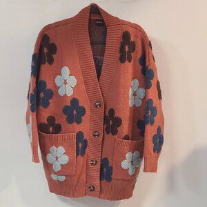 SAACHI Oversized Floral Cardigan